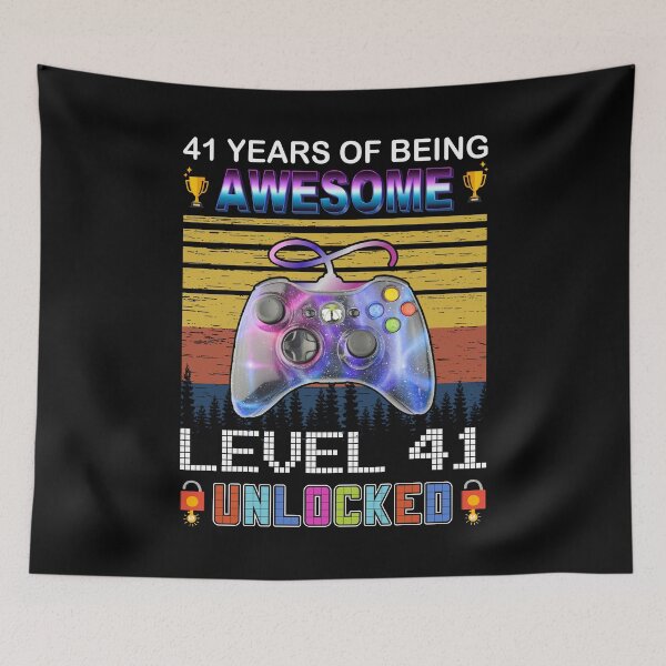 Item preview, 41 Years Of Being Awesome Level 41 Unlocked Gamer designed and sold by PansyBoyd.