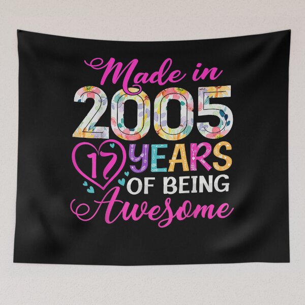 Item preview, 17 Years Old 17th Birthday Madee in 2005 Kid Teen Girl Floral designed and sold by ishahtonisha.
