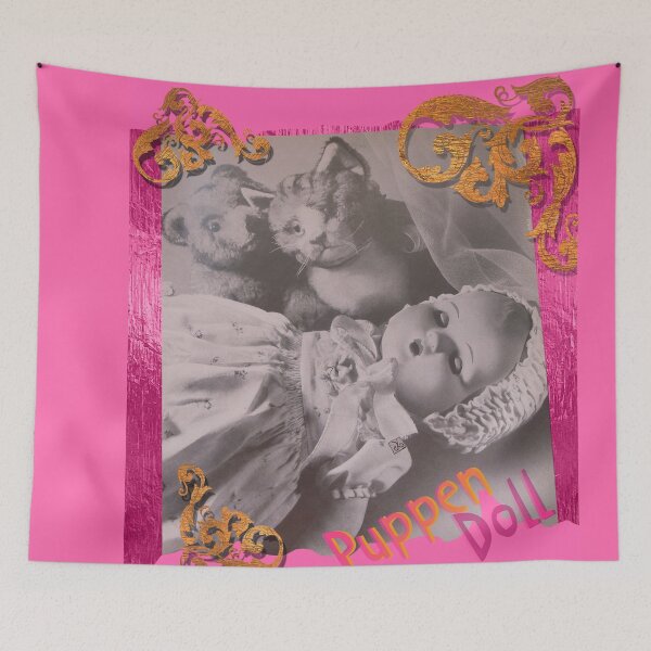 Item preview, Vintage Sleepy Doll with Cat and Bear Toy (by ACCI) designed and sold by VanyssaGraphics.