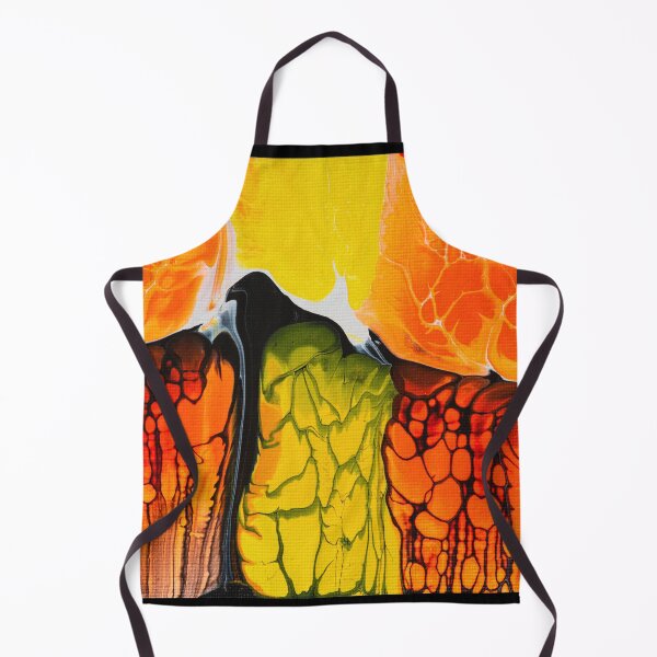 Item preview, Abstract Acrylic Fluid Painting Yellow Orange Red designed and sold by mhfoto.