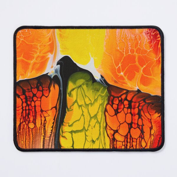 Item preview, Abstract Acrylic Fluid Painting Yellow Orange Red designed and sold by mhfoto.