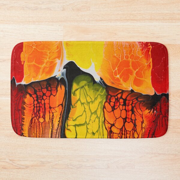 Item preview, Abstract Acrylic Fluid Painting Yellow Orange Red designed and sold by mhfoto.