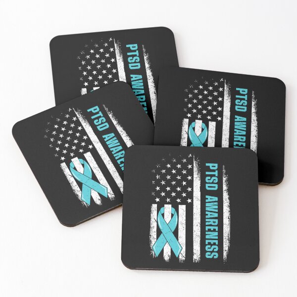 Item preview, Best Heroes Have PTSD American Flag Awareness Support Military designed and sold by adsmod.