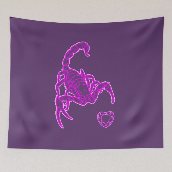 Item preview, purple scorpion with diamond heart designed and sold by weilertsen.