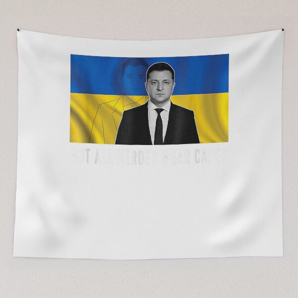 Item preview, Volodymyr Zelensky Not All Heroes Wear Capes Support Ukraine designed and sold by Donnie56441.