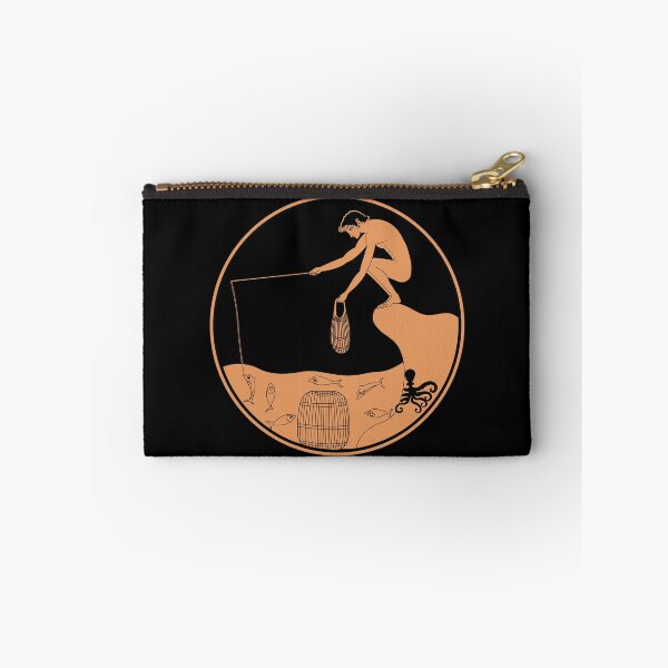 Item preview, An octopus hiding from a fisherman - Ancient Greek collection. designed and sold by archaeologyart.