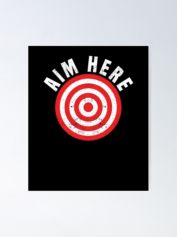 正式的 Aim Here Darts Players Bullseye Target Shooting Dartboard Tシャツ Rmladv Com Br