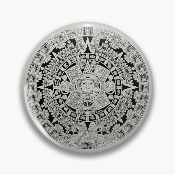 Item preview, Piedra del Sol - Black On Light Aztec Calendar Sun Stone designed and sold by Aztectees.