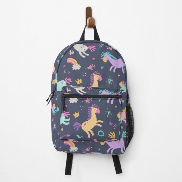 Item preview, Seamless pattern of cute unicorns on a dark background. designed and sold by ElenaKud.