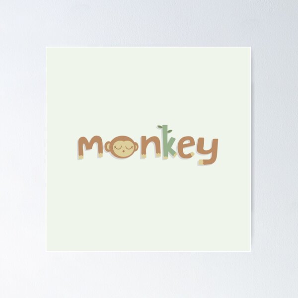 Aperçu de l'œuvre Singe mignon dormant dans la jungle créée et vendue par MrBoneDesign.