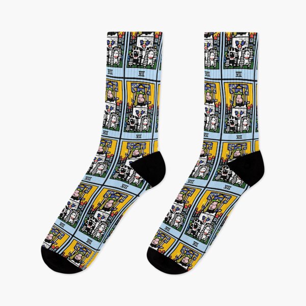 Item preview, Wait, is this pixel art tarot? Blue - Major Arcana 'The Chariot' (Design for T-shirt, stickers and other accessories) designed and sold by Pixel Waite.