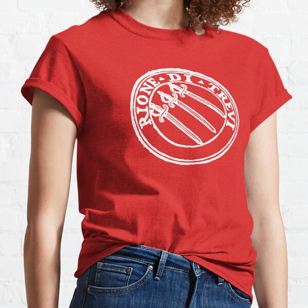 Next Stop Rione Trevi White Text Classic T-Shirt