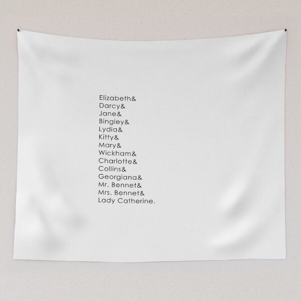 Item preview, Pride and Prejudice Names designed and sold by GiantSquid1.