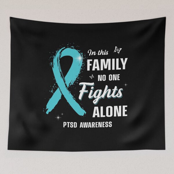 Item preview, Best Support PTSD Awareness No One Fights Alone Ribbon Memorial designed and sold by adsmod.