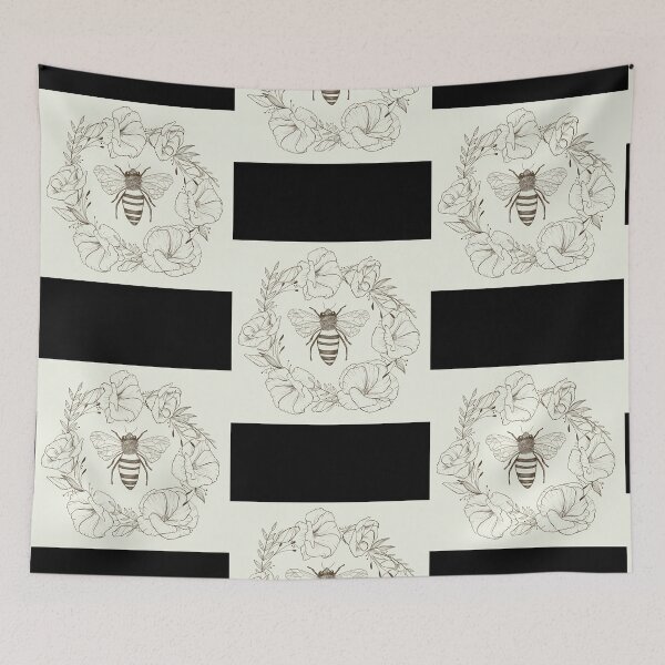 Item preview, Honey Bee in a Lisianthus Wreath  designed and sold by RobertW2220666.