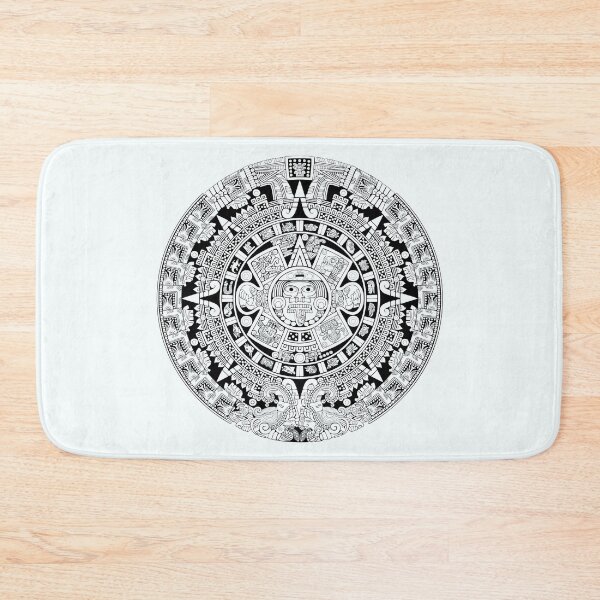 Item preview, Piedra del Sol - Black On Light Aztec Calendar Sun Stone designed and sold by Aztectees.