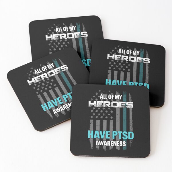 Item preview, Best Heroes Have PTSD American Flag Awareness Support Military designed and sold by adsmod.