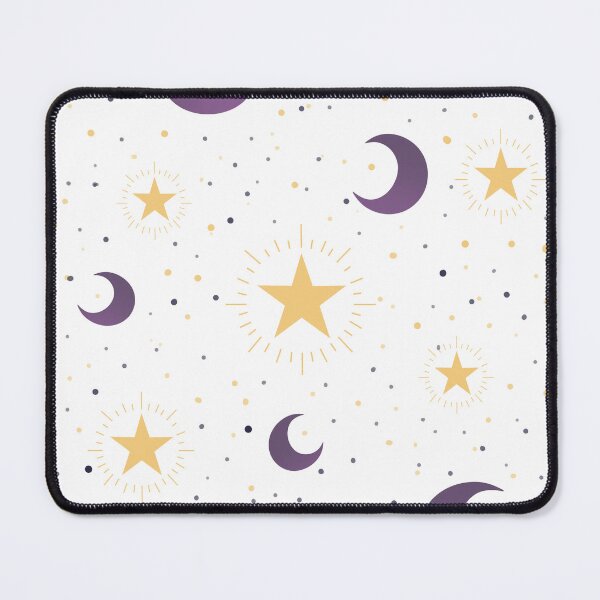 Item preview, Star and Moon pattern on a white background designed and sold by starrysheny.