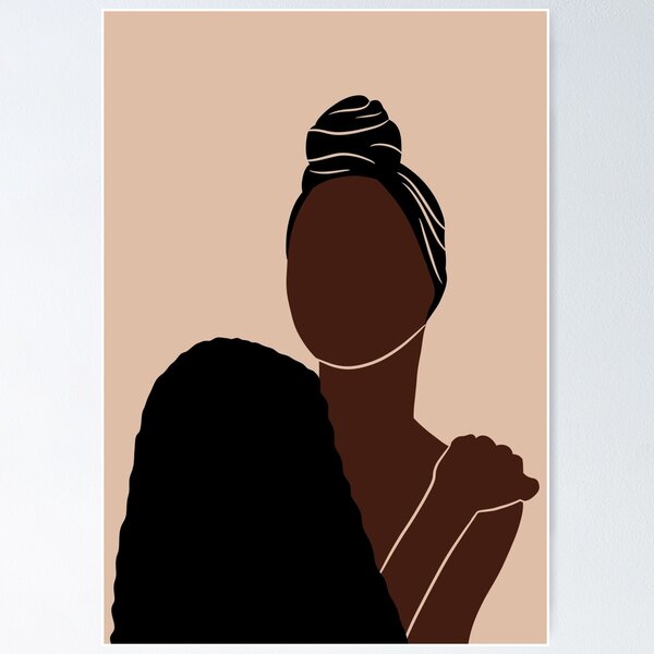 Item preview, FACELESS ART, AFRICAN WOMAN designed and sold by WASAN  DESIGNS.