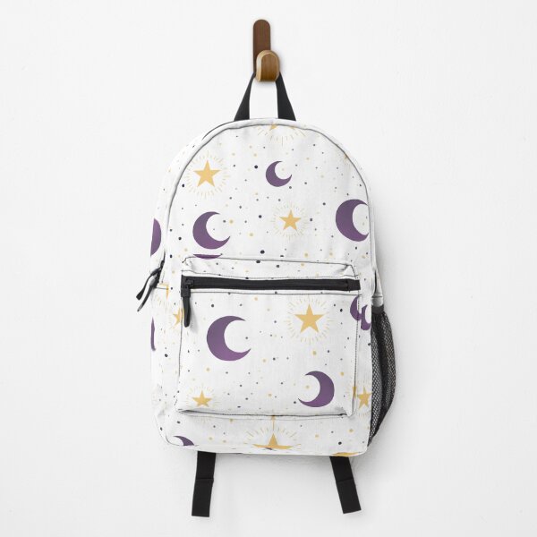 Item preview, Star and Moon pattern on a white background designed and sold by starrysheny.