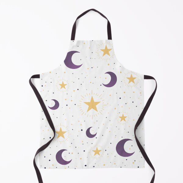 Item preview, Star and Moon pattern on a white background designed and sold by starrysheny.