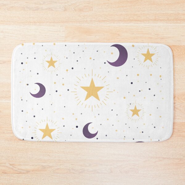 Item preview, Star and Moon pattern on a white background designed and sold by starrysheny.