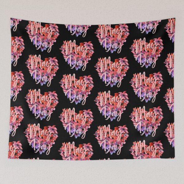 Item preview, Dark May Day Flower Heart - National Holiday Design  designed and sold by CreativNode.