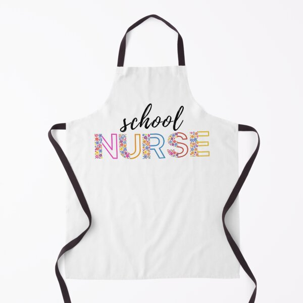 Aperçu de l'œuvre Infirmière scolaire florale (texte noir) - Infirmière scolaire - Infirmière autorisée créée et vendue par CaitU.