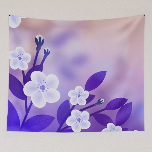Item preview, Flowers art Blue  designed and sold by Tshirtstory.