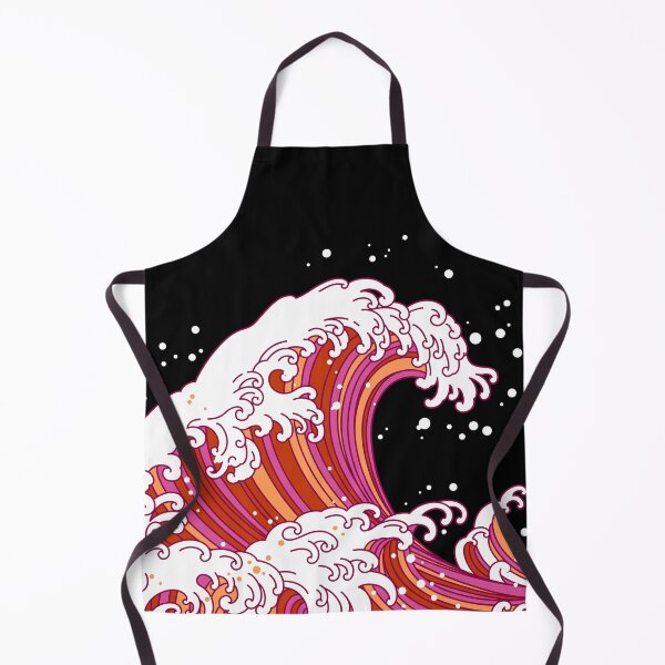 Item preview, Long Japanese Wave. Lesbian Pride designed and sold by Subtle Pride Shop.