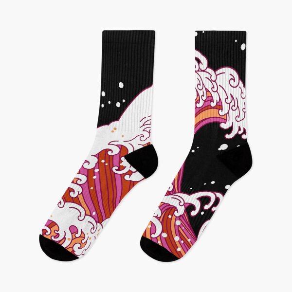 Item preview, Long Japanese Wave. Lesbian Pride designed and sold by Subtle Pride Shop.