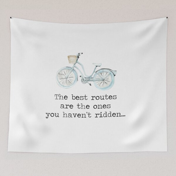 Item preview, The best routes are the ones you haven't ridden -cycling quote. designed and sold by SummerSoulCo.