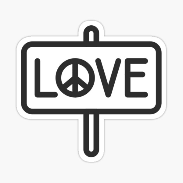 Love peace and love Sticker