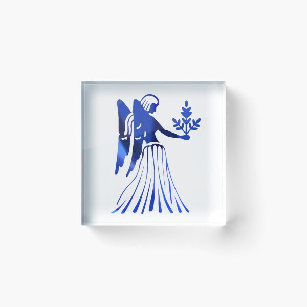 Item preview, Virgo Zodiac Symbol Silhouette Design With September Birthstone Sapphire Background  designed and sold by TacoRose.