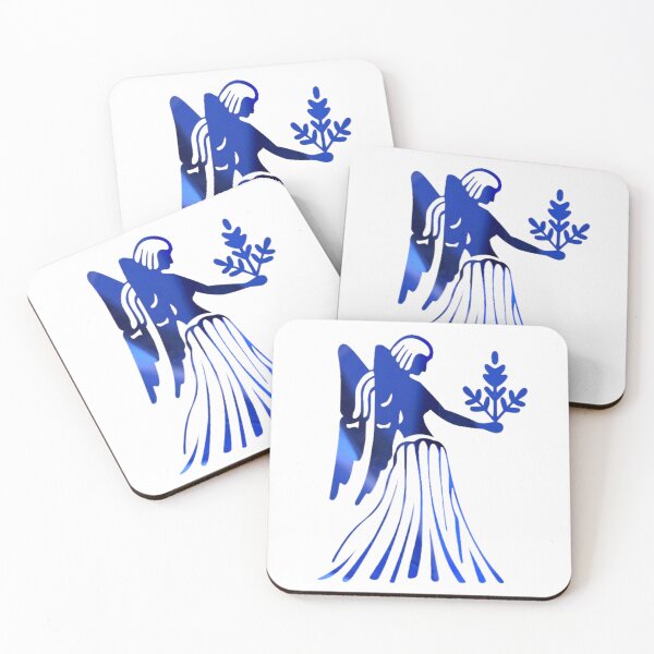 Item preview, Virgo Zodiac Symbol Silhouette Design With September Birthstone Sapphire Background  designed and sold by TacoRose.