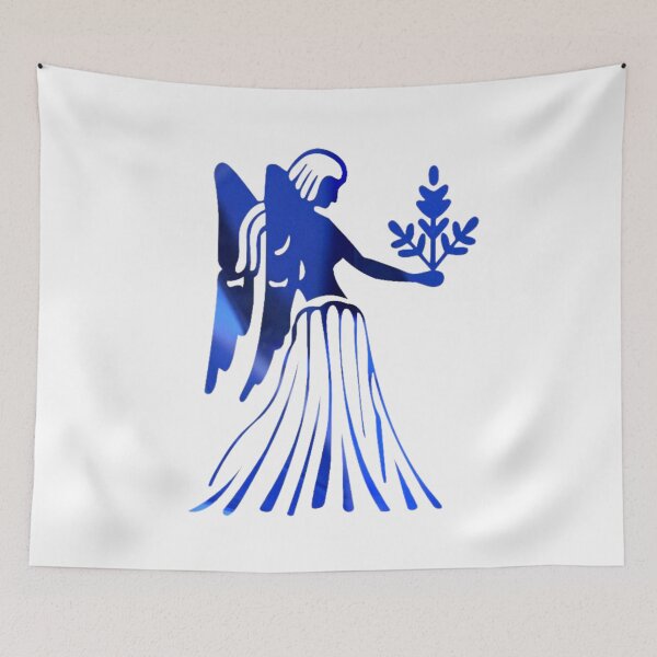 Item preview, Virgo Zodiac Symbol Silhouette Design With September Birthstone Sapphire Background  designed and sold by TacoRose.