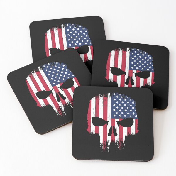Item preview, American Flag Souvenir Gift USA Country Skull Pride designed and sold by DadJokeDescript.