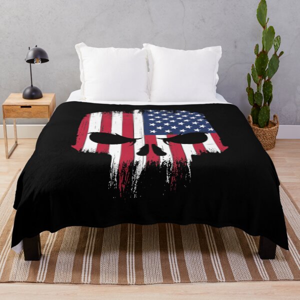 Item preview, American Flag Souvenir Gift USA Country Skull Pride designed and sold by DadJokeDescript.