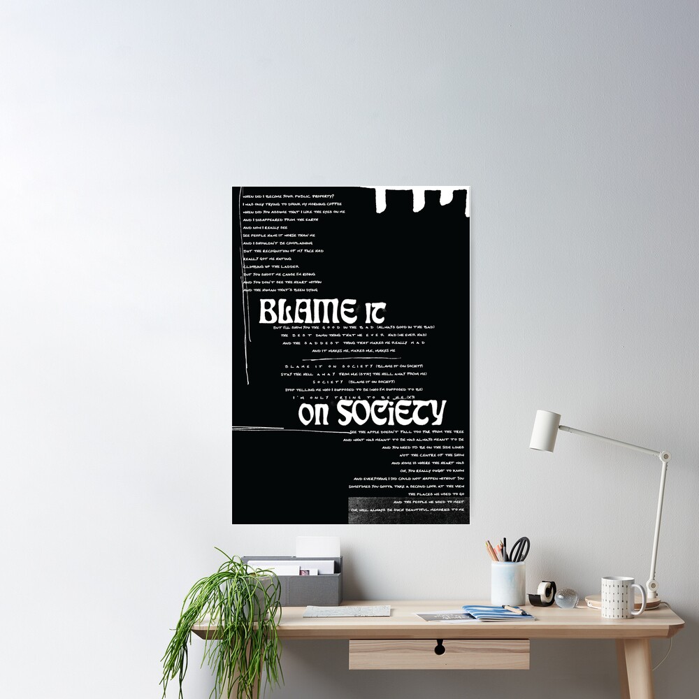 blame it on society - Tash sultana lyrics BEST SELLER Poster for Sale by  frikisso