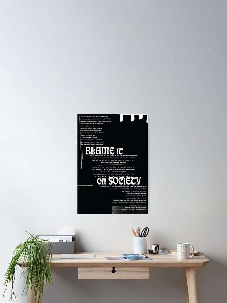 blame it on society - Tash sultana lyrics BEST SELLER Poster for Sale by  frikisso