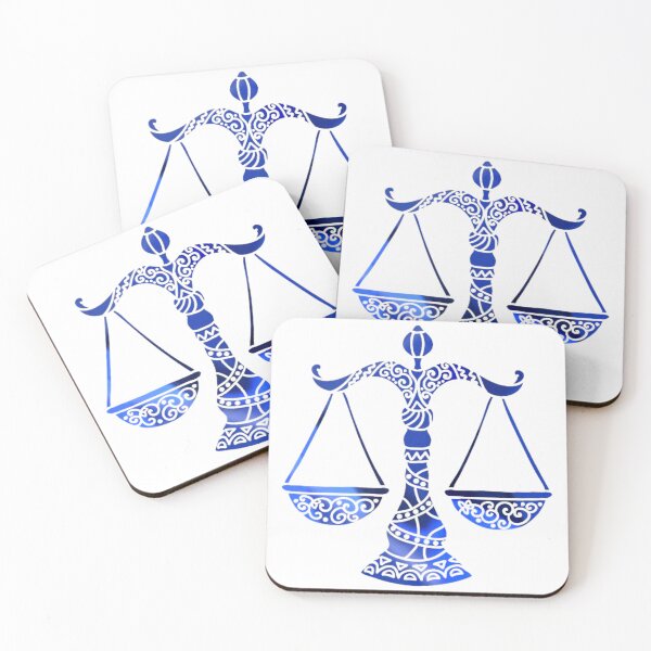 Item preview, Libra Zodiac Symbol Silhouette Design With September Birthstone Sapphire Background  designed and sold by TacoRose.