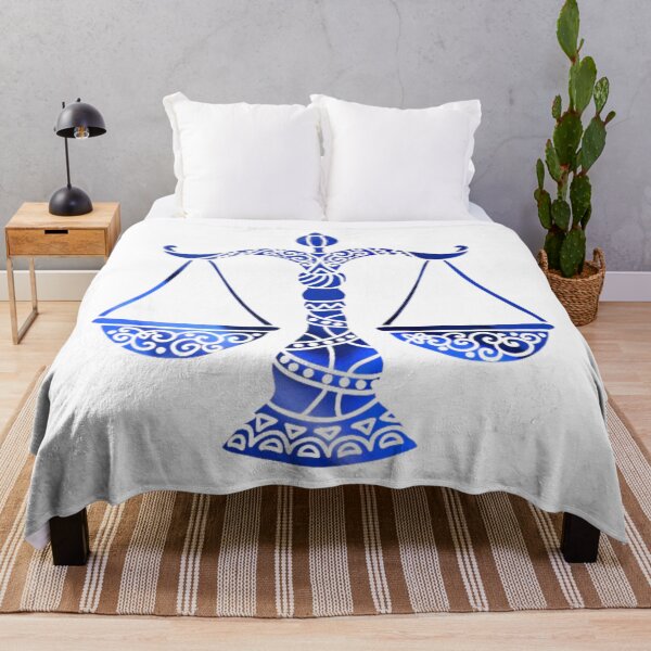 Item preview, Libra Zodiac Symbol Silhouette Design With September Birthstone Sapphire Background designed and sold by TacoRose.