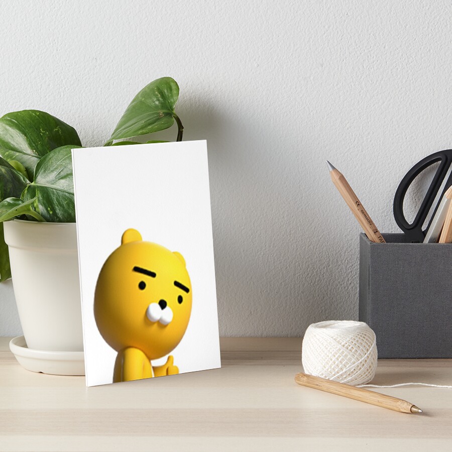 Kakaotalk Friends Hello Ryan 카카오톡 라이언 3d Thumb Up Art Board Print By Icdeadpixels Redbubble 8277