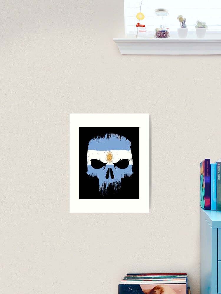 Argentina Flag Souvenir Gift Country Skull Argentinian Heritage Poster for  Sale by DadJokeDescript