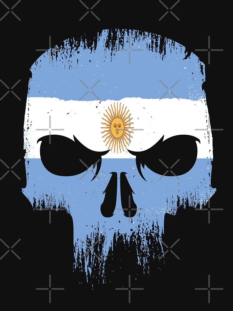 Argentina Flag Souvenir Gift Country Skull Argentinian Heritage Poster for  Sale by DadJokeDescript