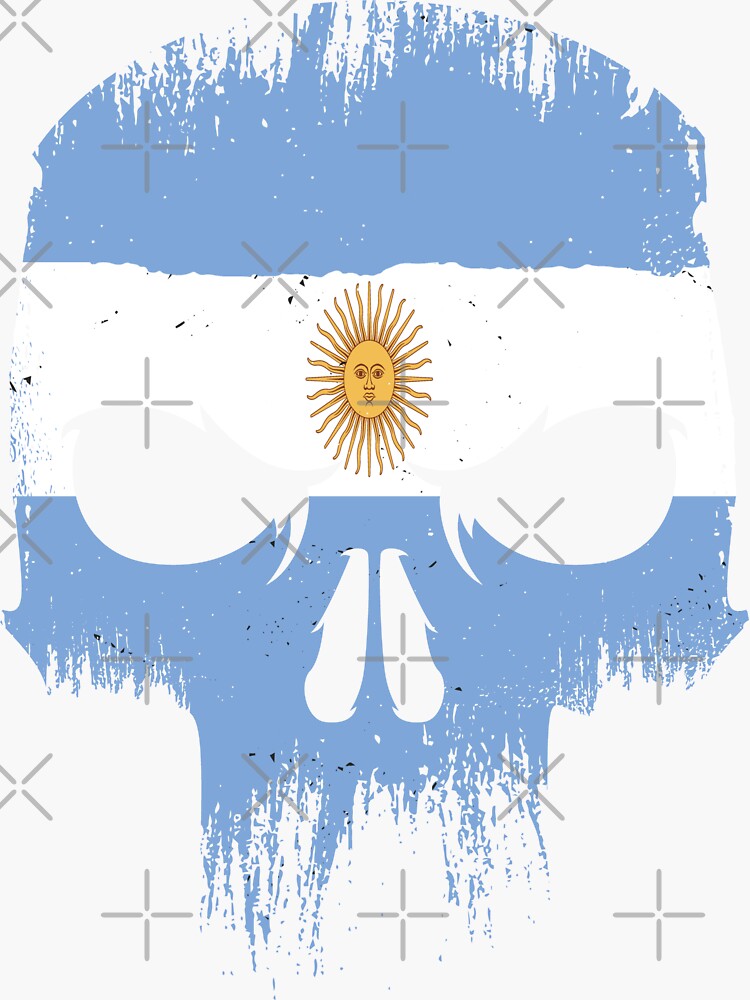 Argentina Flag Souvenir Gift Country Skull Argentinian Heritage Poster for  Sale by DadJokeDescript