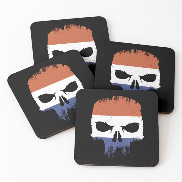 Item preview, Dutch Flag Souvenir Gift Country Skull Netherlands designed and sold by DadJokeDescript.