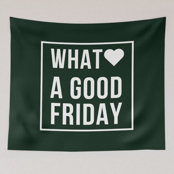 Item preview, What A Good Friday Text Box Heart 2022 Trending Easter Palm Sunday   designed and sold by FinoStore.