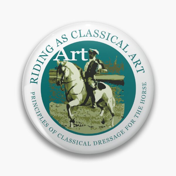Item preview, Tradtional Classical Dressage as Art Logo, White Horse in a Circle. Perfect Gift for Horse Lovers  designed and sold by DappleDesign.
