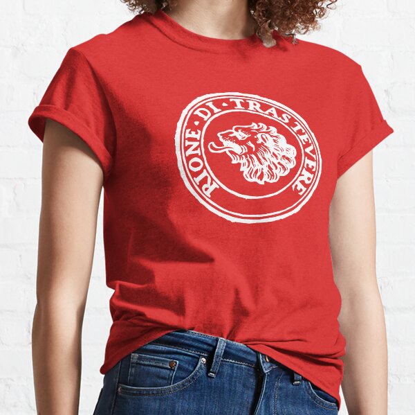 Next Stop Rione Trastevere White Text Classic T-Shirt